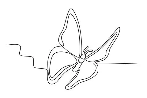 Bottom view of a flying butterfly Stock Illustration