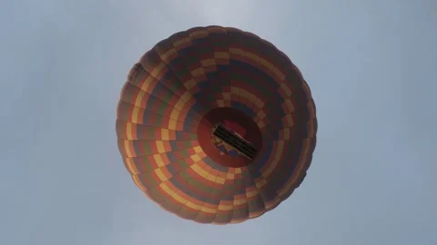 Bottom View of Hot Air Balloon Stock Footage 256833296