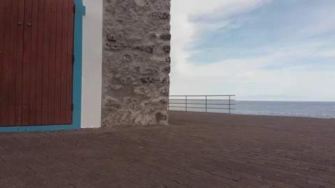 Bottom view of the house. Drone Stock Footage 120740909