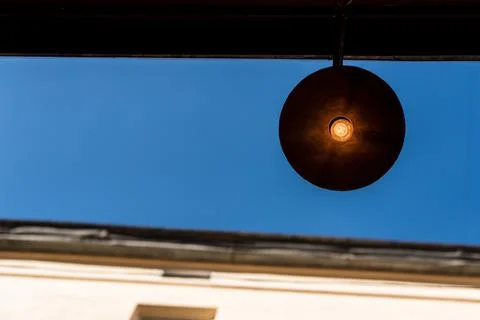 Bottom view lantern blue sky Stock Photos