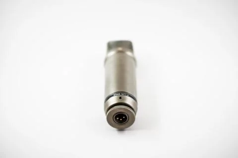Bottom View of a Large-Diaphragm Condenser Microphone Stock Photos
