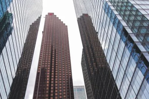 Bottom view of a modern building Stock Photos