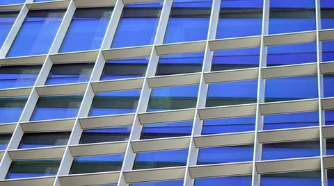 Bottom view of modern skyscraper Stock Photos