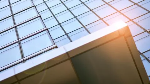 Bottom view of modern skyscraper Stock Photos