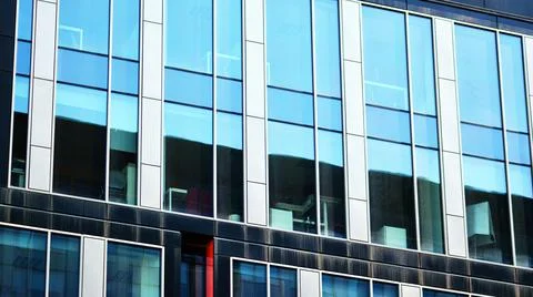Bottom view of modern skyscraper Stock Photos
