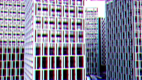 Bottom view of office building window close up Stock Footage 165849621