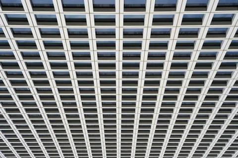 Bottom up view of a skyscraper Stock Photos