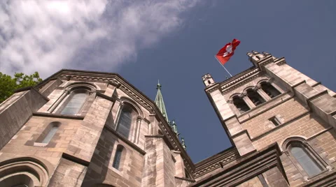 Bottom view of St. Pierre Cathedral Stock Footage 68525392