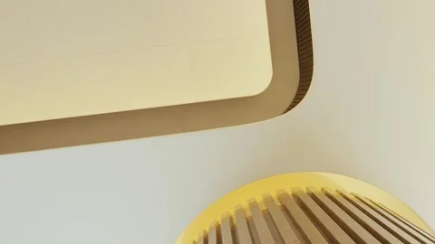 Bottom view of stunning interior design in living room with tall multi-level Stock-Footage 263674626