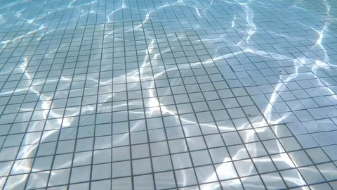 Bottom view of a swimming pool Stock Footage 113737755