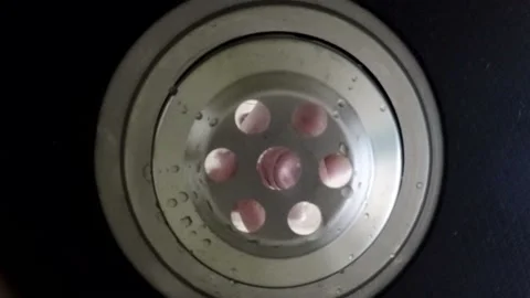Bottom view through the sink drain of a ... | Stock Video | Pond5