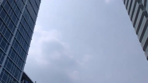 Bottom up view from two parallel modern buildings. Stock-Footage 134390617