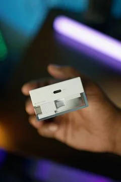 Bottom view of a white charger Stock Photos