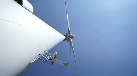 Bottom View Wind Turbine Stock Footage 52445282