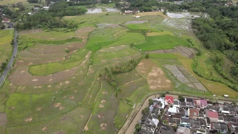 Bottom Up on Village View Stock Footage 147193842
