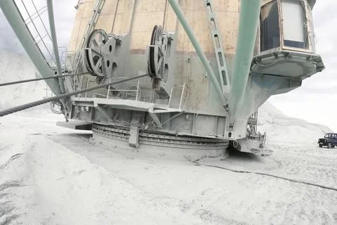 Bottom of Walking Mining Excavator Stock Photos
