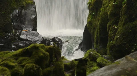 Bottom of waterfall Stock Footage