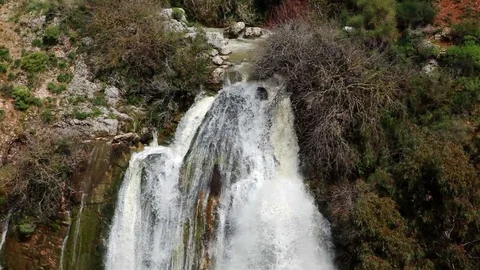 Bottom of a waterfall Stock Footage 74062496