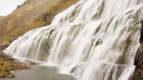 Bottom of waterfall, Iceland Stock Footage 249208391