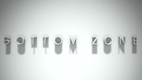 Bottom zone 3D title animation with shadows on a white background Vidéo 297128756