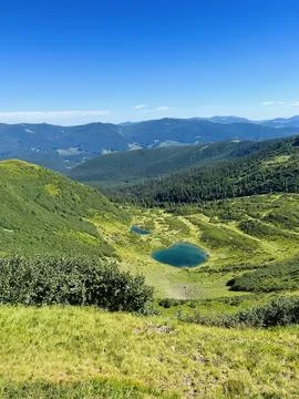 Bottomless lake in the mountains Stock Photos