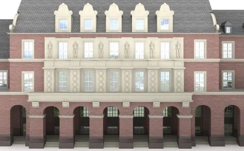 Bottrop city hall 2 Stock Illustration