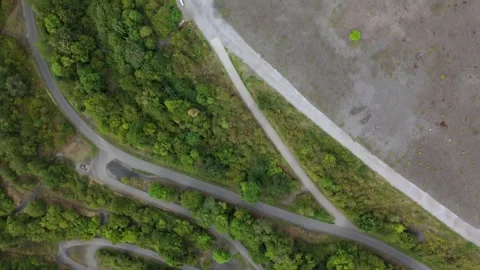 Bottrop Tetraeder and Winding Paths Top Down Aerial Germany Vídeos de archivo 341671539