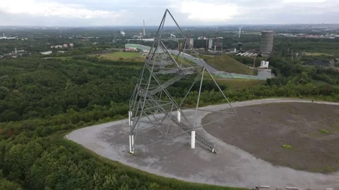 Bottrop Tetraeder Full Structure Aerial Over the Halde Germany Stockbeeldmateriaal 341671190