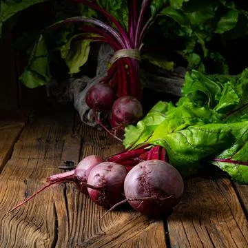 Botwina, Rustic Young Beetroot Stock Photos