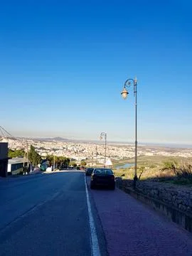 Bouanane road with a panoramic view Stock Photos
