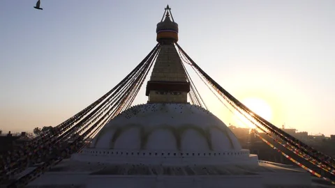 Boudhanath Stupa, Kathmandu Stock Footage