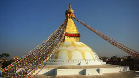 Boudhanath stupa, Kathmandu, Nepal, asia... | Stock Video | Pond5