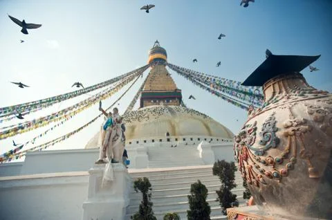 Boudnath stupa Stock Photos
