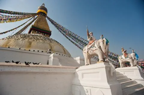 Boudnath stupa Stock Photos