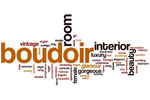 Boudoir word cloud Stock Illustration
