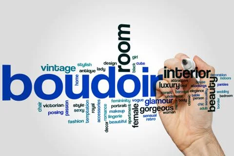 Boudoir word cloud Stock Illustration