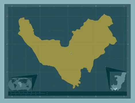 Bouenza, Republic of Congo. Solid color shape 库存插图