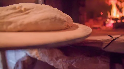 Bough going in to the bread oven Stock Footage 46868317