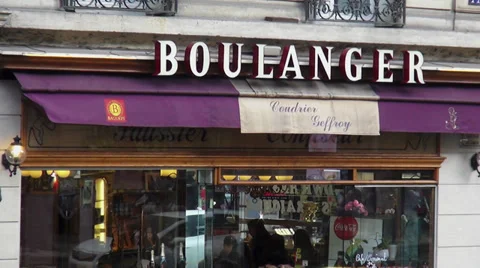 Boulangerie bakery in Paris Stock Footage 38379954