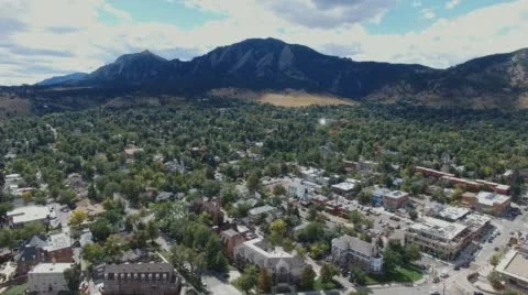 Boulder and the Flat Irons Stock Footage 67871627