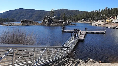 Boulder Bay, Big Bear Lake, California Stock Footage 108181935