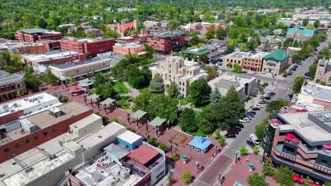 Boulder County Historic Courthouse 02 | Pearl Street | 4K Drone Footage Stock-Footage 293246220