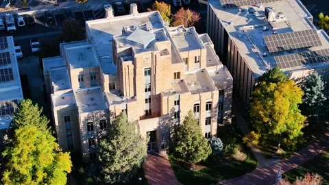 Boulder County Historic Courthouse 05 | Pearl Street | 4K Drone Footage Stock Footage 293243822