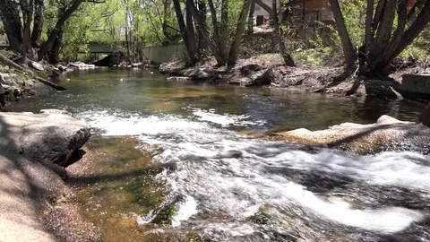 Boulder creek at Central Park Stock Footage