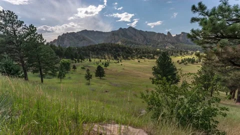 Boulder Flatirons Time Lapse | Colorado Mountains | Opens Space | 7K Timelapse Stock Footage 209157724
