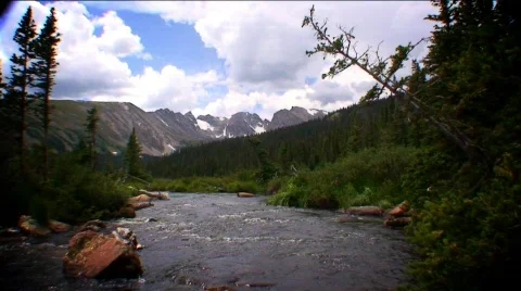 Boulder mtn stream tlapse16 Stock Footage 768794