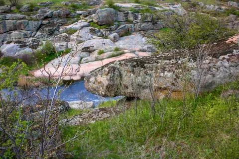 A boulder like a snake's head Stock Photos