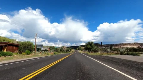 Boulder, Utah August 11 2023 Driving desert city Stock Footage 304716331
