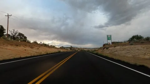 Boulder, Utah August 11 2023 Driving desert city Stock Footage 304722565