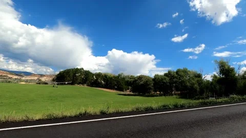 Boulder, Utah August 11 2023 Driving desert city Stock Footage 304722940